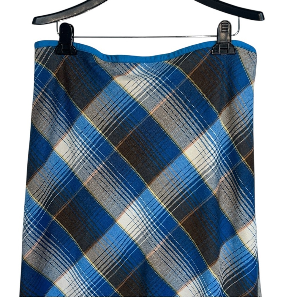 Urban Outfitters Blue and Brown Maxi Pencil Skirt Size Large - Picture 6 of 12